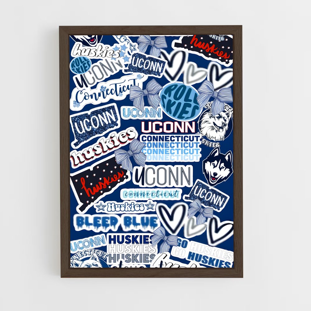 Poster Stickers Uconn – affiche Basketball (vue 5)